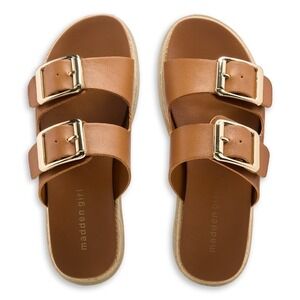 NIB Madden Girl Mythical Espadrille Platform Sandals Dark Caramel Women Size 9